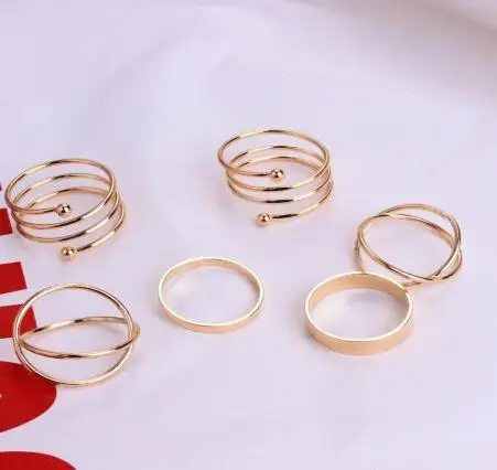 

Korean Ring Sets Rings For Women Simple Pop Jewelry Gold Ring Fashion Rings 2019 Women Wholesale