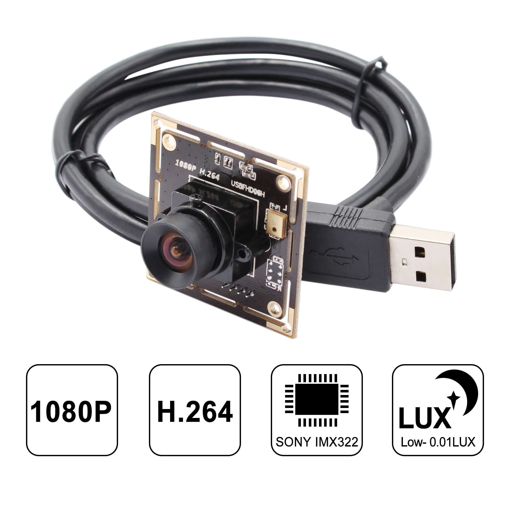 Модуль камеры 1080P Full HD SONY IMX322 с низким освещением 0.01Lux CMOS H.264 без искажений