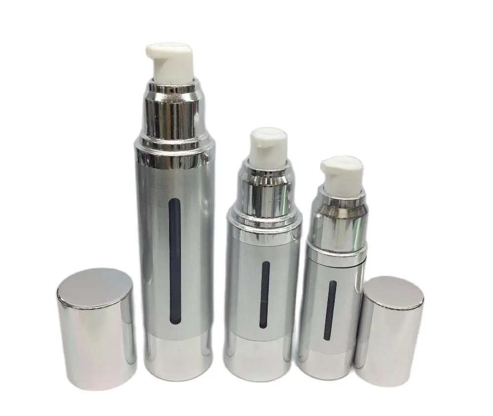 50 мл Серебряная/Золотая безвоздушная бутылка для