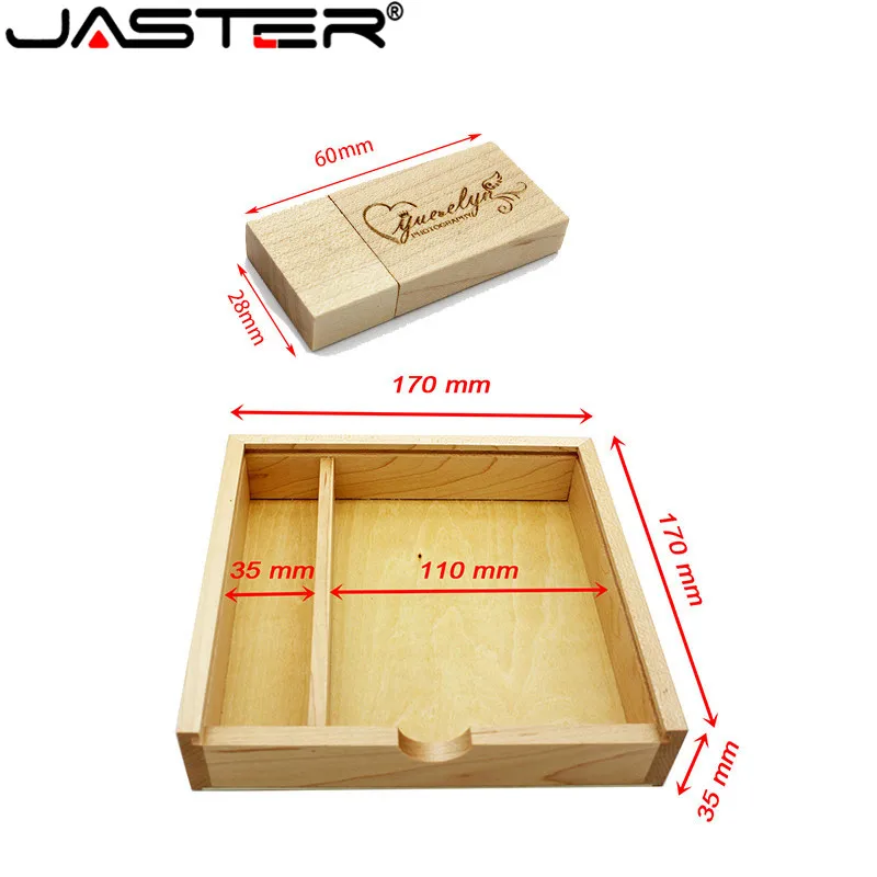 JASTER деревянный фотоальбом Большой овальный usb + коробка флэш накопитель U диск