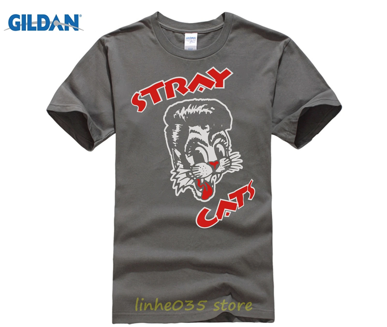 Stray Kitty Rockabilly Band футболки с рисунками 2017 новое поступление мужской модный топ