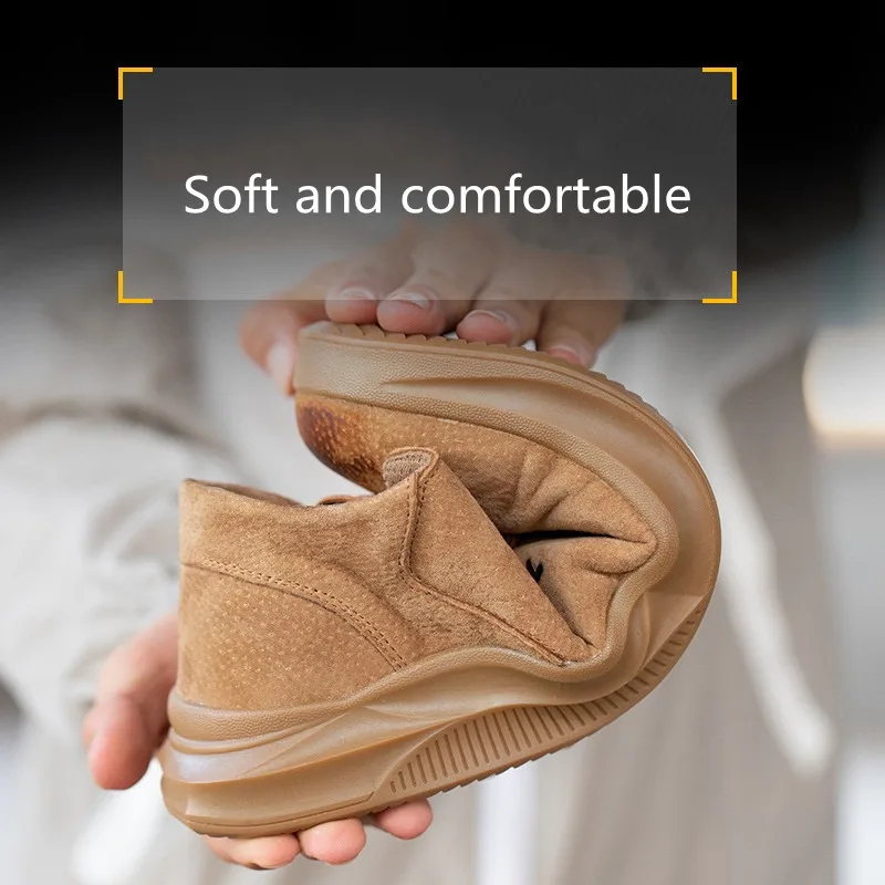 Мужская Рабочая защитная обувь со стальным носком Обувь из натуральной кожи