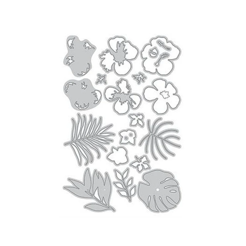 Цветы фон Нож Плесень Металл резка плесень серебро ремесло набор ручной работы