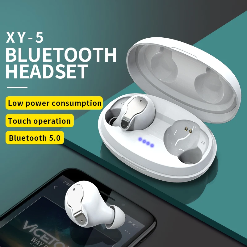 

CLARO TWS Bluetoth 5.0 XY-5 Earphone Universal Touch Control Super Deep Bass Earphone Auto Pairing Connect Headphone Headset