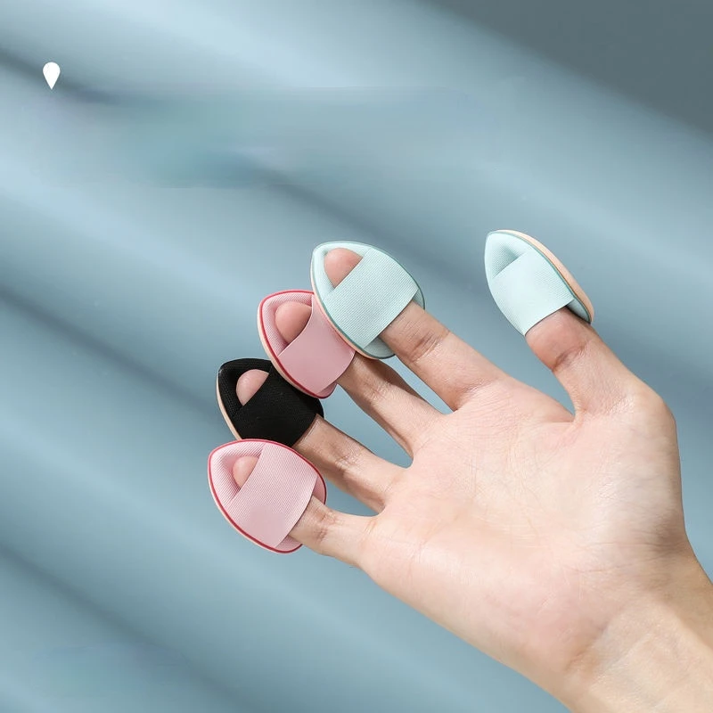 

New Fingertip Small Steamed Buns Puff Finger Air Cushion Mini Puff Concealer Makeup Detail Sponge Water Droplets Fingertip Puff