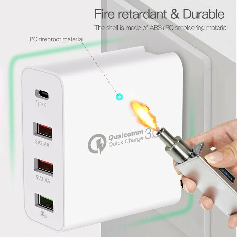 48 Вт Quick Charge 3 0 type C Usb зарядное устройство адаптер для Iphone Xiaomi samsung Быстрое