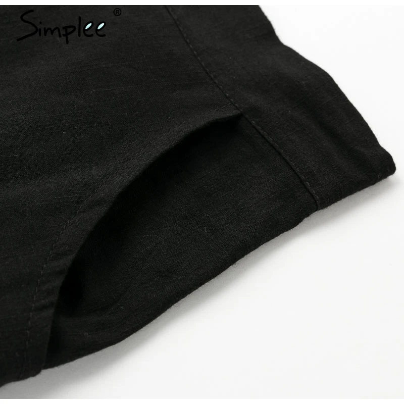 Женское раздельное платье Simplee с V образным вырезом однотонное черное женское