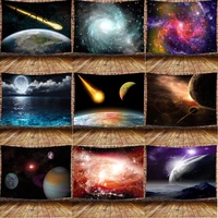 3d galaxy psychedelic wall tapestry planet space star tapestry witchcraft polyester boho decorations high quality wall hanging