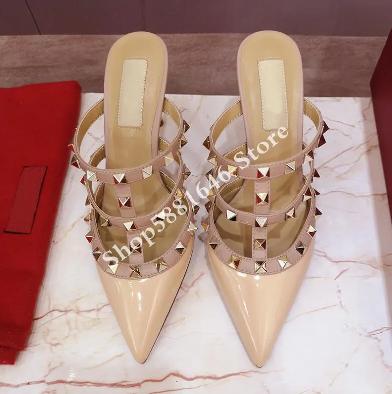 2020 женские сандалии на высоком каблуке Valentinos Роскошные дизайнерские Vltn Летняя