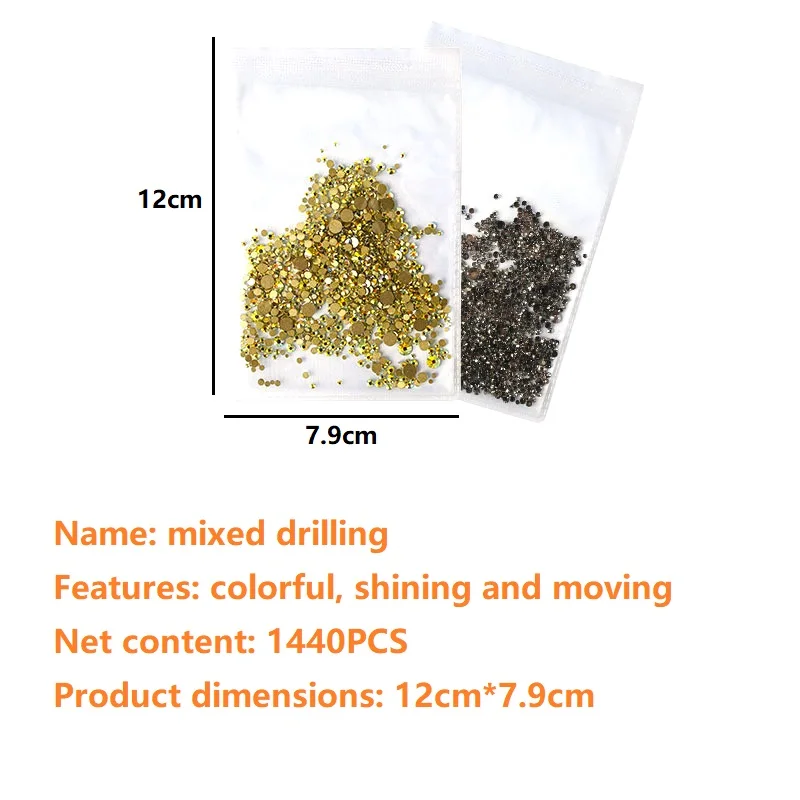 

FEFEX 1440pcs Crystal Rhinestones for Nail Art Crystal Decoration Nail Art Parts Accessory