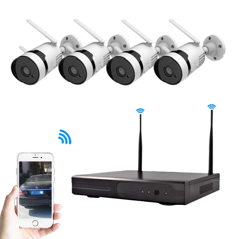 

ZHUHUIFEI Ultra HD Surveillance Camera System 4CH 3MP NVR CCTV Video Recording Outdoor Weatherproof Security Camera Kit