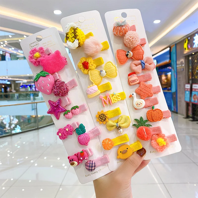 Женские заколки для волос маленьких девочек милые с цветочным бантом из