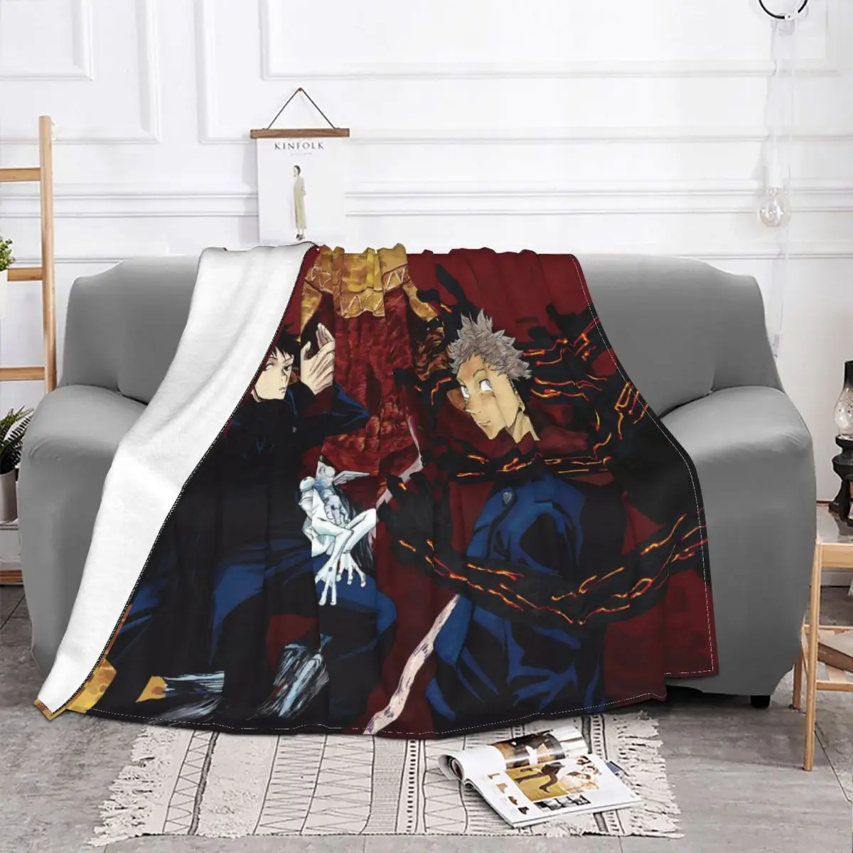 

Jujutsu Kaisen Blankets Coral Fleece Plush Print Anime Breathable Ultra-Soft Throw Blanket for Sofa Office Plush Thin Quilt