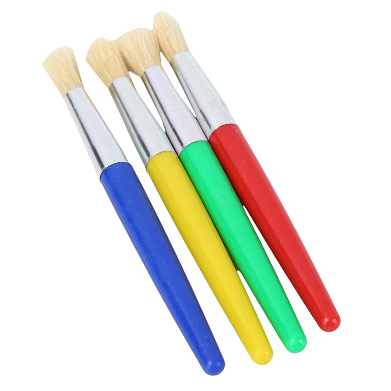 Paint Brush For Children Oil Watercolor Painting Candy Color Plastic Handel Bristel Brushes Gouache Drawing Art Supply | Дом и сад