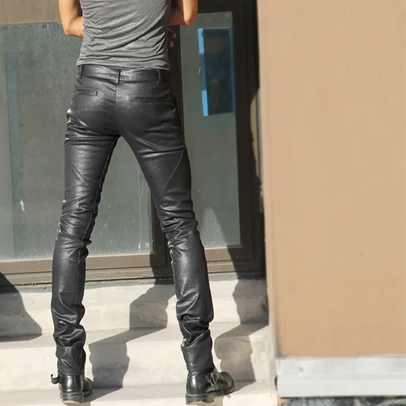 2020 брендовые модные блестящие Стрейчевые брюки мужские европейские и