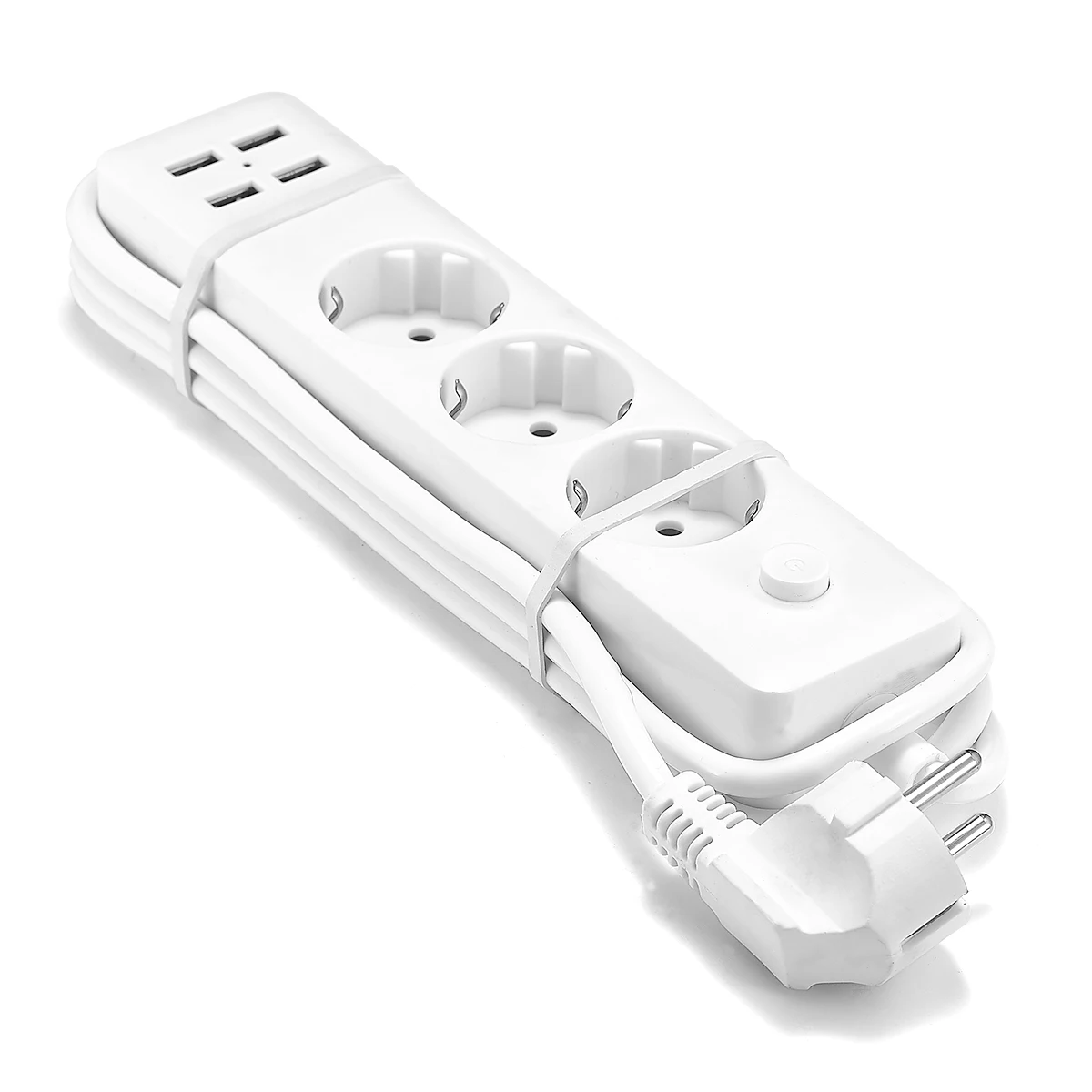 

EU Schuko type Sockets USB Power Strip Portable1.8m Cable Surge Protector Multiple Electric Extension Socket With 4 USB Port