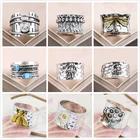 Винтажные серебряные кольца в виде насекомых для женщин и мужчин, богемные, с бабочкой, Пчелкой, стрекозой, модное кольцо для пар, подарок, ювелирные изделия, 2021