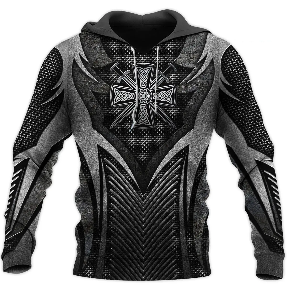 

Irish Armor Warrior Knight Chainmail Hoodie 3D All Over Printed For Men/Women Sweatshirt Spring/Autumn Casual Pullover Zipper