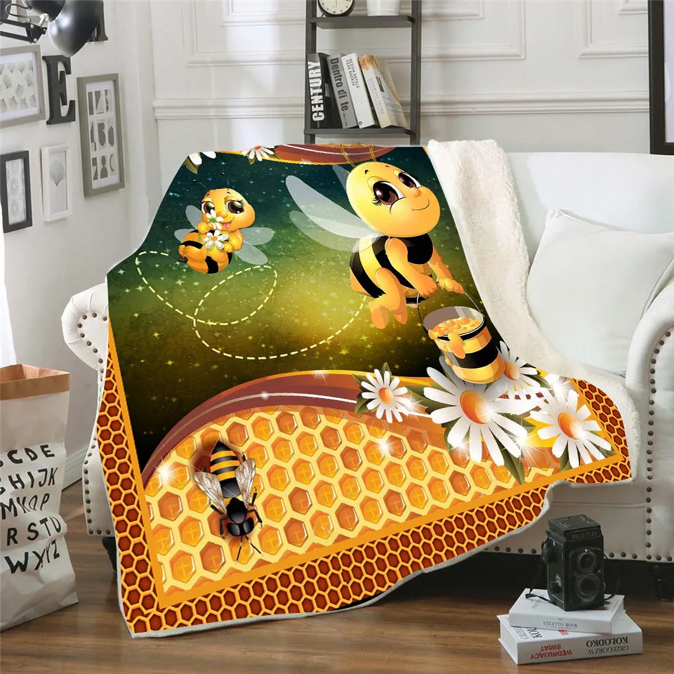 

Домашнее одеяло в виде пчелы с 3D принтом в стиле Харадзюку
