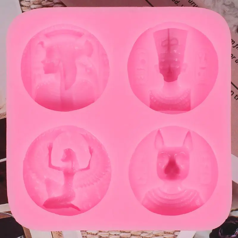 Египетского фараона круглые золотые монеты кулон Смола силиконовая форма для