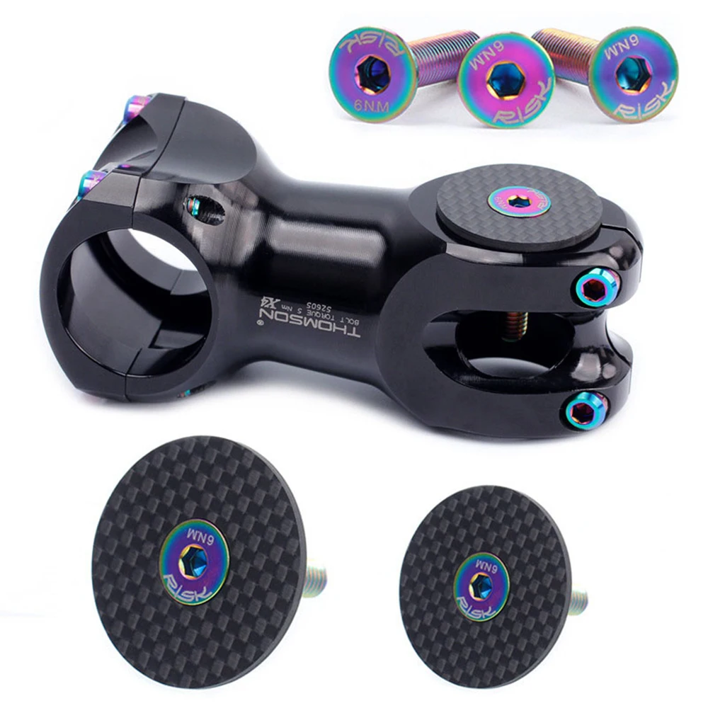 

1Pc M6x30mm Bicycle Carbon Fiber Stem Top Cap Bike Headset 28.6/31.8 Front Fork Titanium Bolt High Quality Cycling Accessories