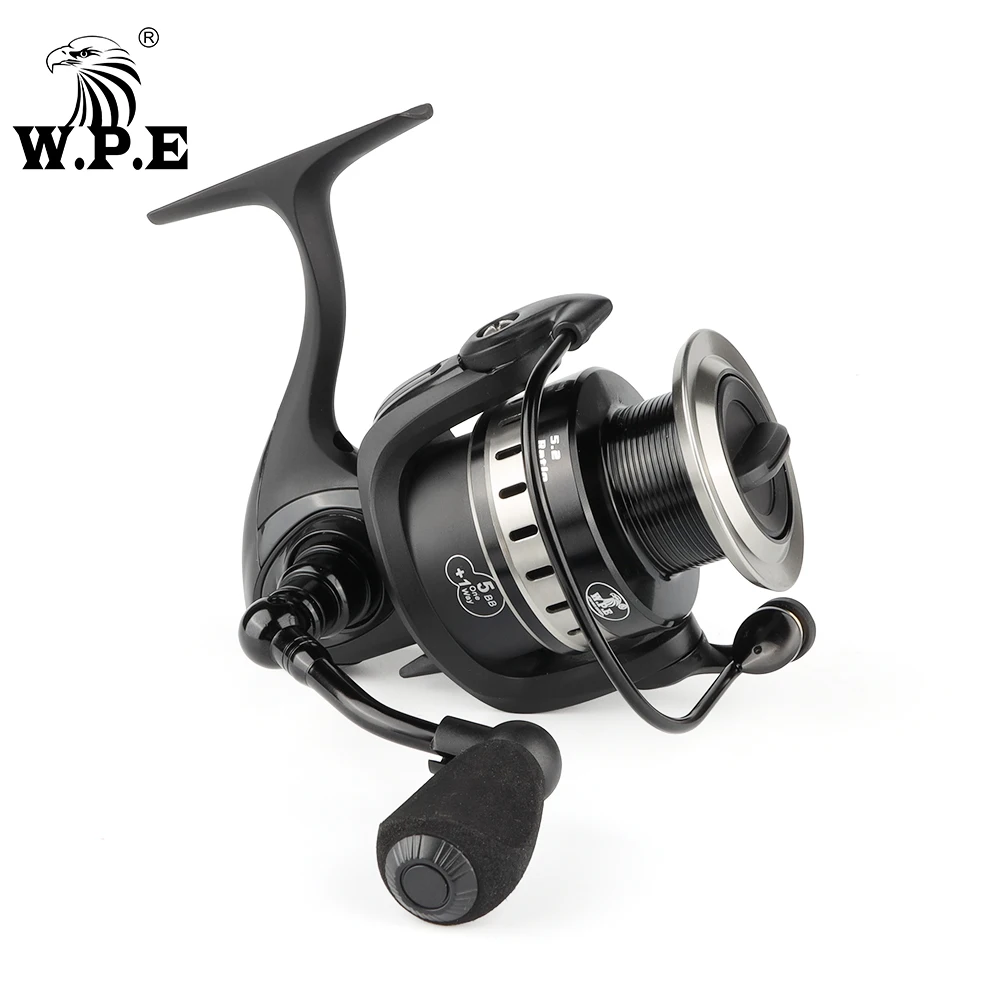 

W.P.E Fishing Reel Spinning Reel HKU 3000/4000 5+1 BBs High Speed Gear Ratio 5.2:1 Full Metal Spool Carp Fishing Reel Tackle