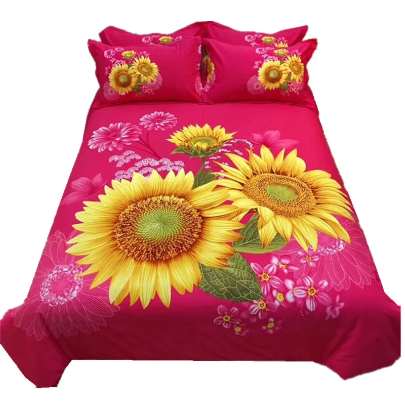 

Ecological cotton active grinding cotton four-piece set autumn and winter thick wedding bedding