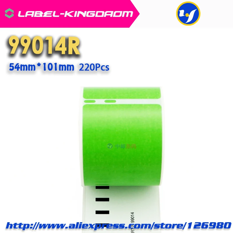 3 рулона Dymo 99014 зеленый цвет Универсальная этикетка 54 мм * 101 220 шт. Совместимость