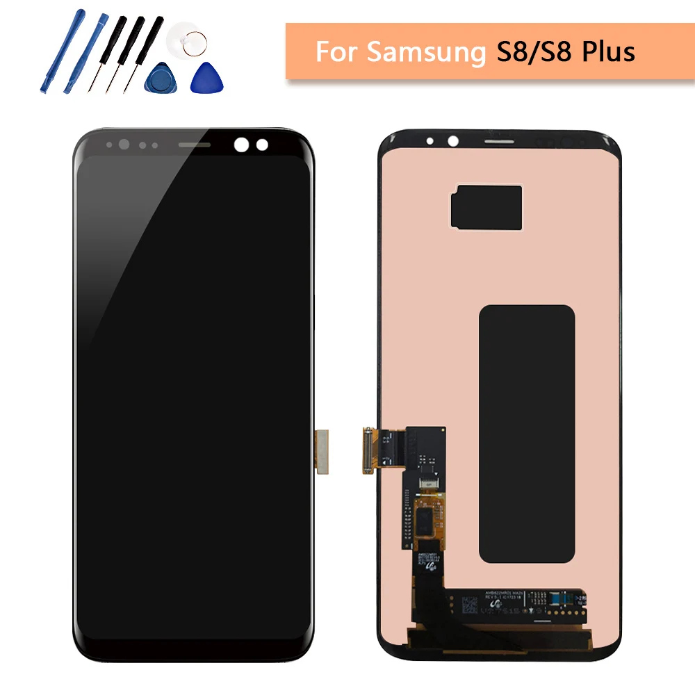AMOLED ЖК дисплей для Samsung S8 G950F G950U G950 сенсорный экран в сборе запасная часть Plus G955