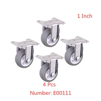 4 pcslot casers spot 1 inch gray tpe directional wheel hole distance 30 24mm mute furniture fixed pull rod shopping basket
