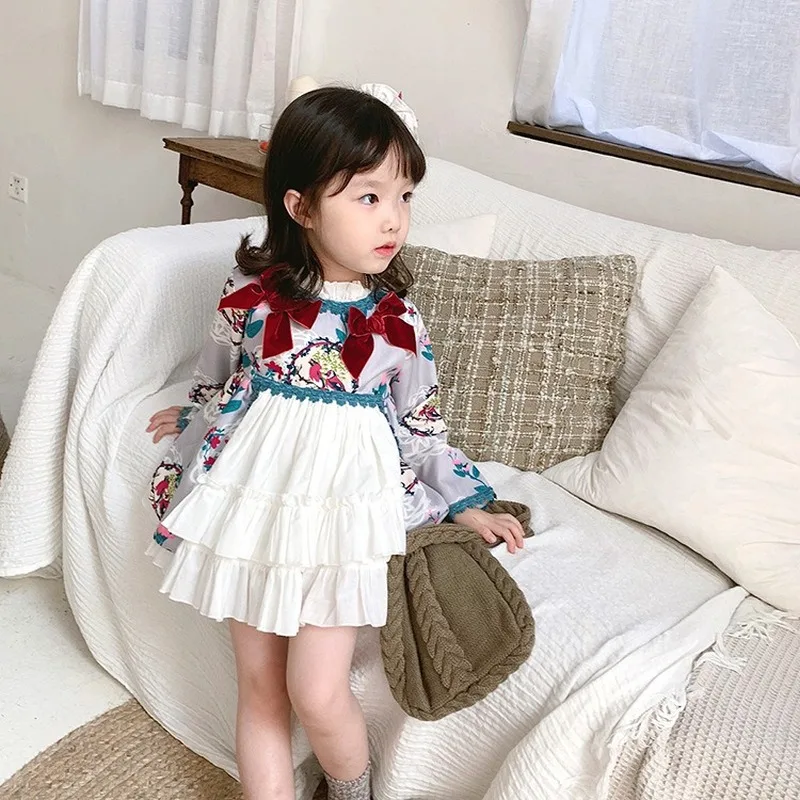 2019 Осенняя детская хлопковая одежда испанское свадебное Качественное детское