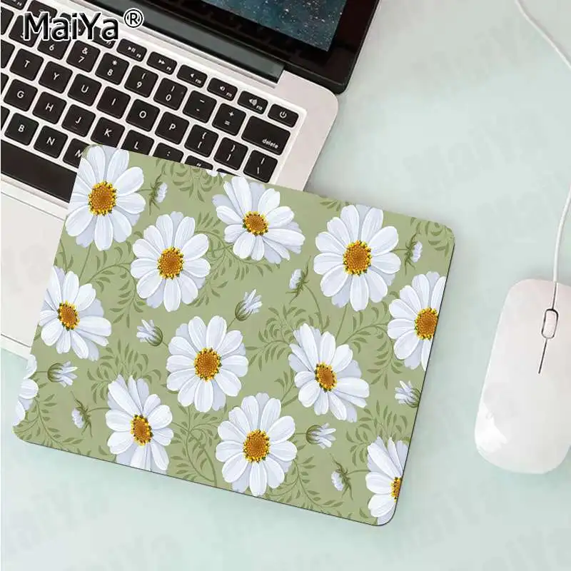 No Lock Edge18x22cm MaiYa Little Daisy высокоскоростной коврик для мыши резиновый компьютерный игровой коврик для мыши - Цвет: No Lock Edge18x22cm