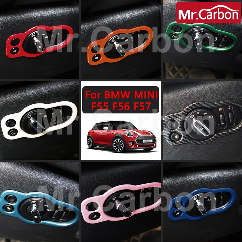 

Ручка переключателя автомобильной фары декоративная рамка для BMW MINI Cooper S CABRIO F55 F56 F57 наклейка для интерьера Аксессуары для модификации