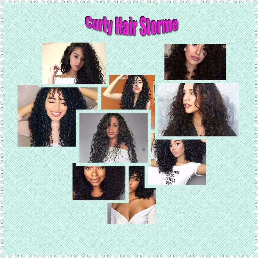 

Yavida Indian Deep Curly Wave Hair 1 Bundle 100% Human Hair Natural Color Weave Bundles Non-Remy Hair Extensions