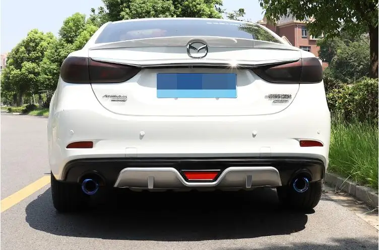 For Mazda 6 Atenza Body kit Rear spoiler 2015-2018 ABS Bumper Diffuser Bumpers Protector bumper rear lip | Автомобили и мотоциклы