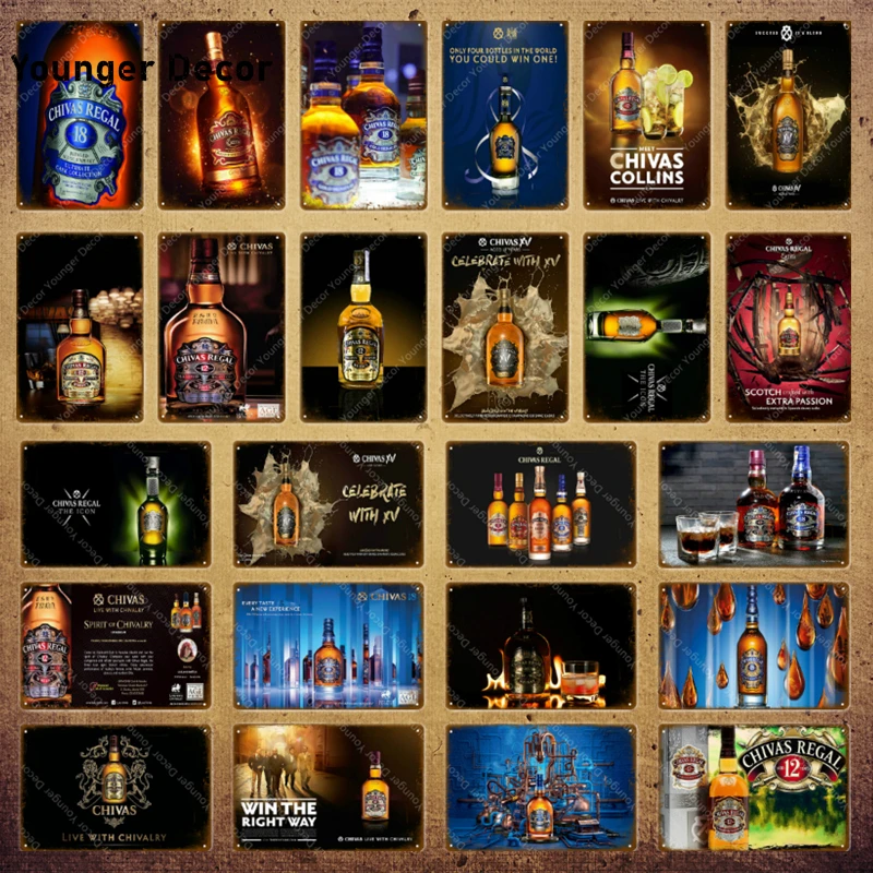 Классическое Пиво Chivas Regal металлические жестяные знаки винтажный декоративный