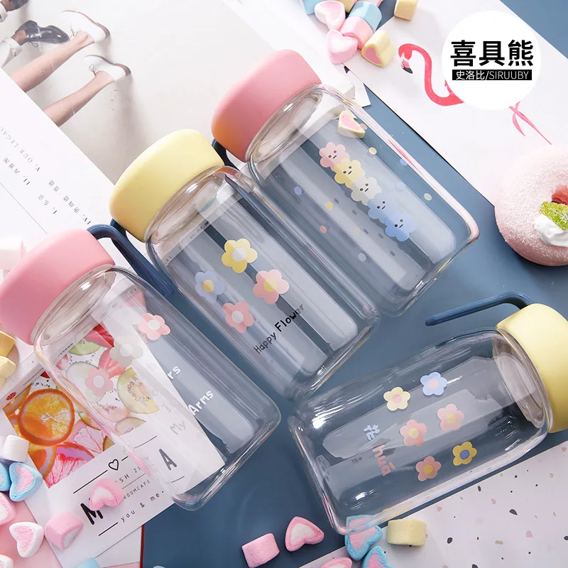 Милый цветок двухслойная прозрачная стеклянная высокотемпературная стойкая