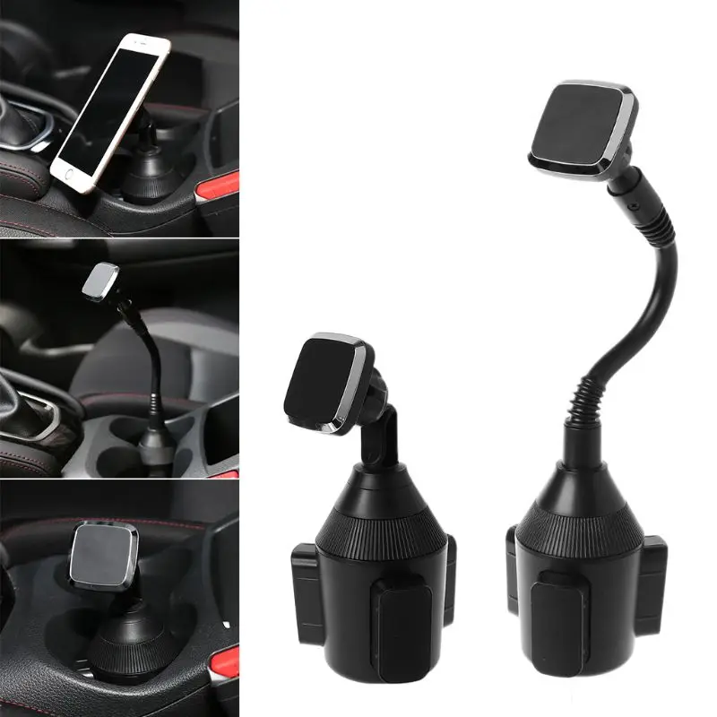 

Magnetic Car Cup Mount Mobile Phone Holder Stand Cradle for 3 to 7inch Cellphone M5TB