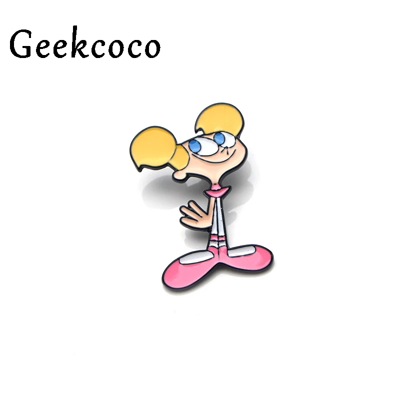 Dexter's Lab эмаль булавки мультфильм милые животные брошь коллекция металлическая брошь значок Броши для женщин мужчин Ювелирные изделия Подарки J0024 - Окраска металла: 2