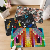 geometric patterns mat printed flannel floor mat bathroom decor carpet non slip for living room kitchen welcome doormat carpet