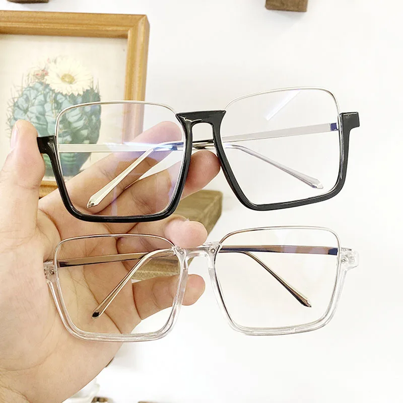 

BAC CLA Popular Style Anti-radiation Goggles Retro Oversized Glasses Fashion Women Metal + Plastic Semicircle Glasses