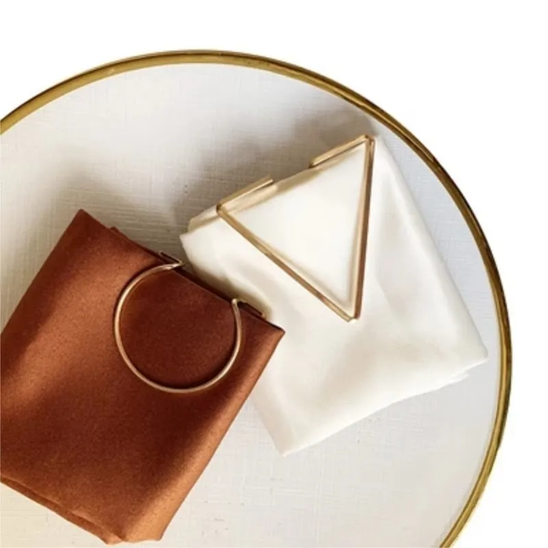 

10 шт., новинка 2021, металлическое геометрическое кольцо для салфеток в европейском и американском стиле