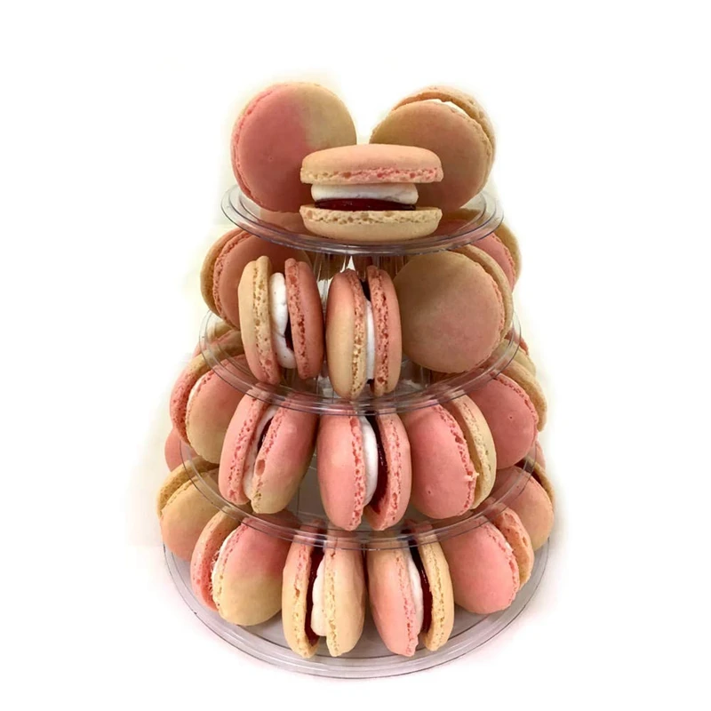 4 яруса круглый Macaron башня стенд Macaroons Стеллаж Держатель детские Душ инструменты