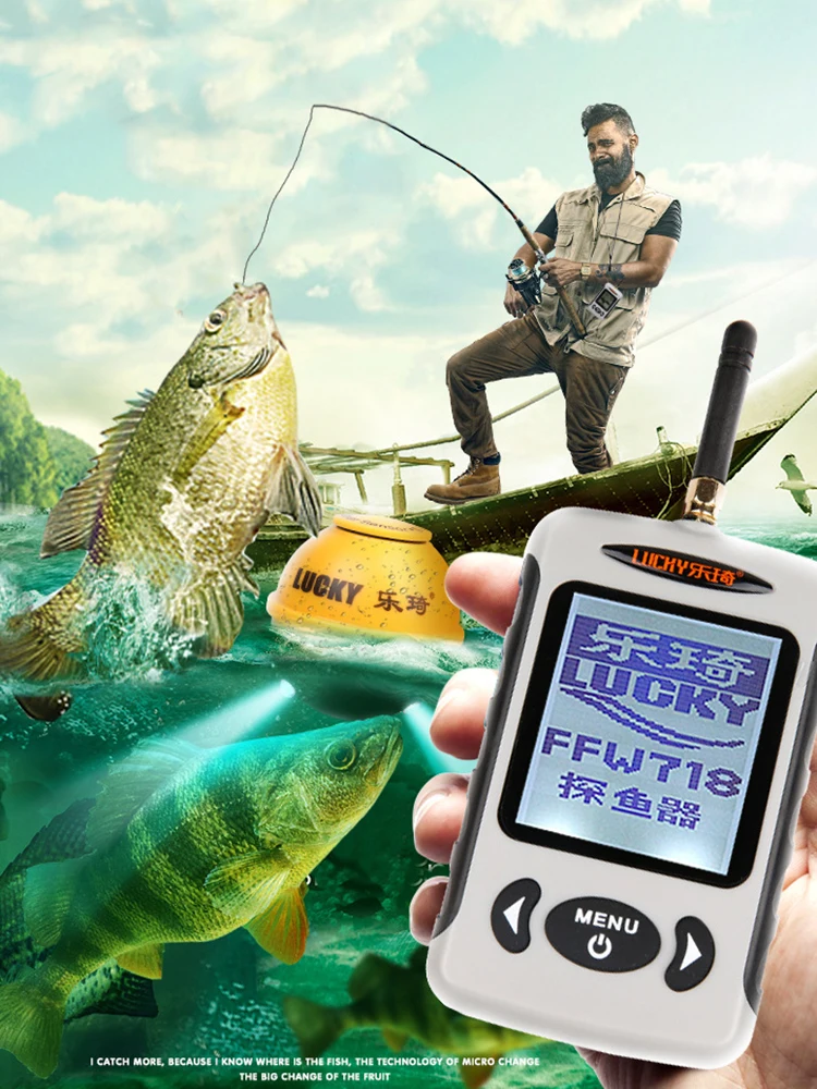 Fish Finder Portable Wireless detector Max distance 150 M Depth 45cm LCD Echo Sounders 2020 Fishing Technology Changes | Спорт и