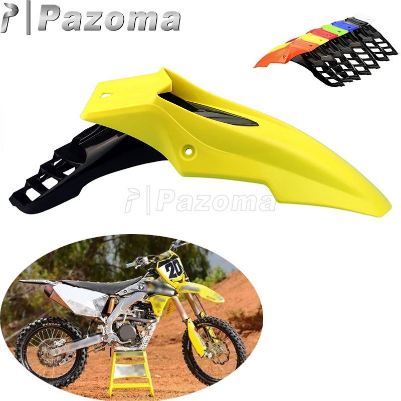 Желтое универсальное переднее крыло Supermoto для Suzuki DR650SE RMZ 250 450 DRZ 400 RM 85 125 RMX DR 200