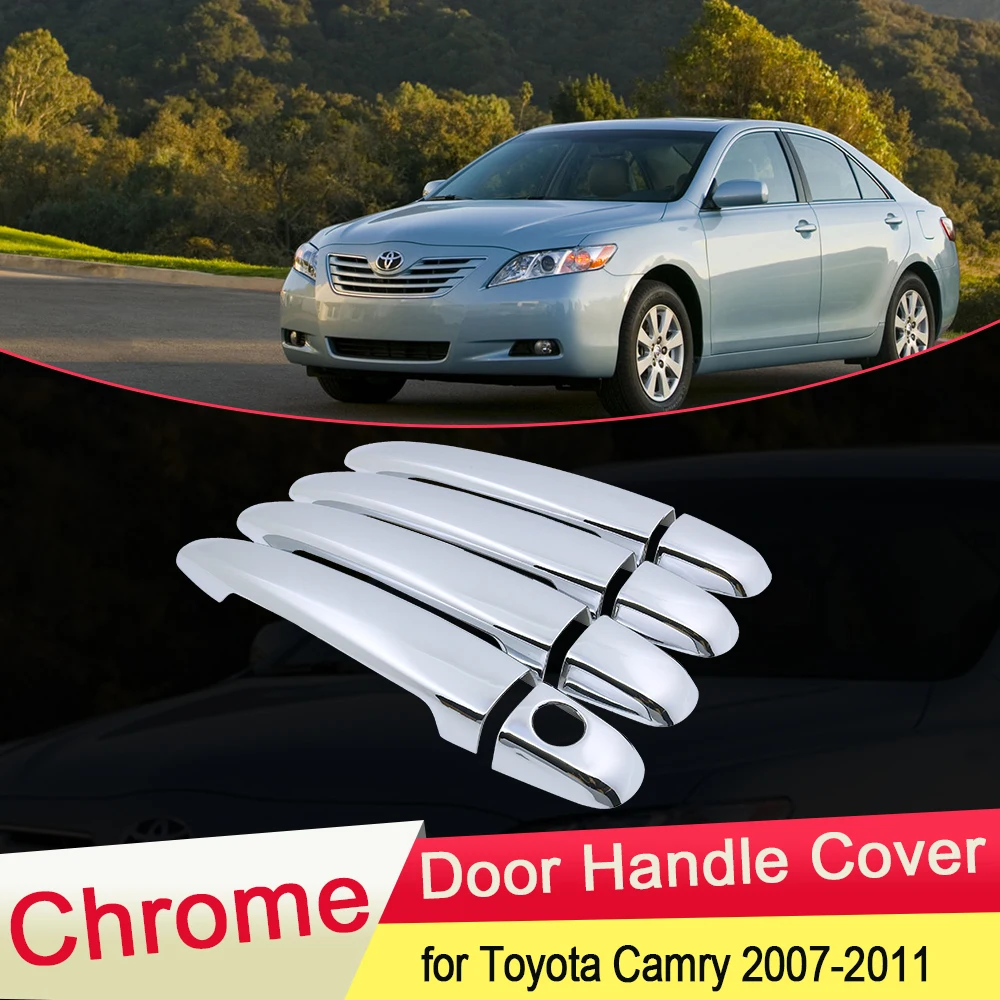 for Toyota Camry Daihatsu Altis XV40 2007 2008 2009 2010 2011 Luxuriou Chrome Door Handle Cover Trim Car Set Styling Accessories |
