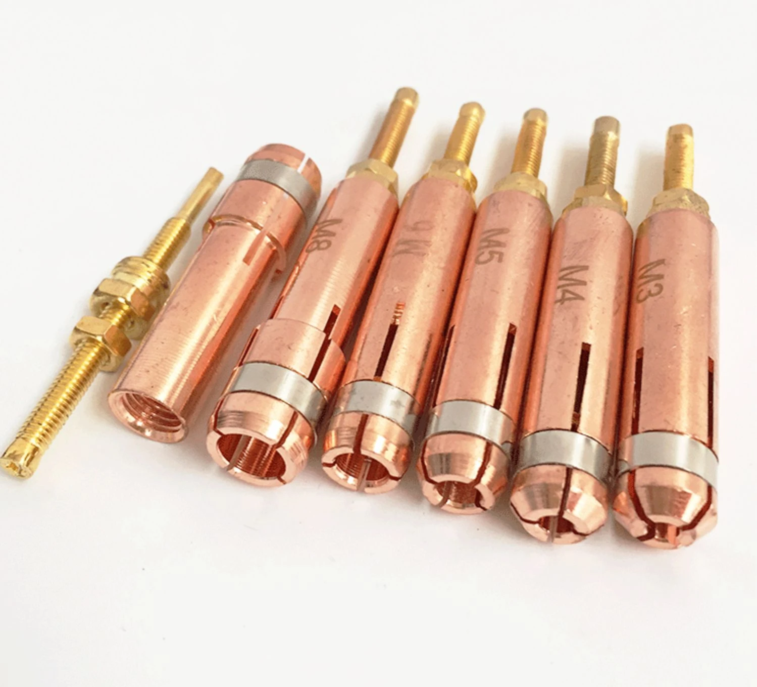

20Pcs/lot Stud Welding Machine Parts Screw Welder Gun Collet Pure Copper Free Shipping