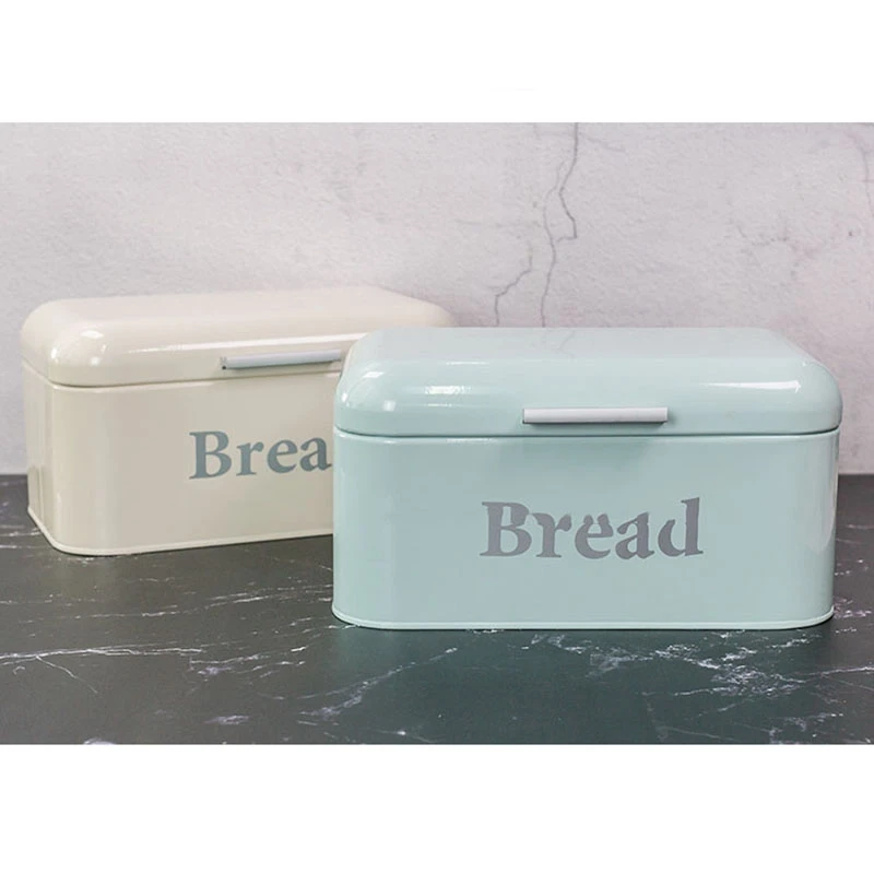 

Vintage Bread Box Cupboard Iron Snack Box Desktop Finishing Dust-Proof Storage Box Storage Bin Keeper Food Kitchen Shelf Dcor