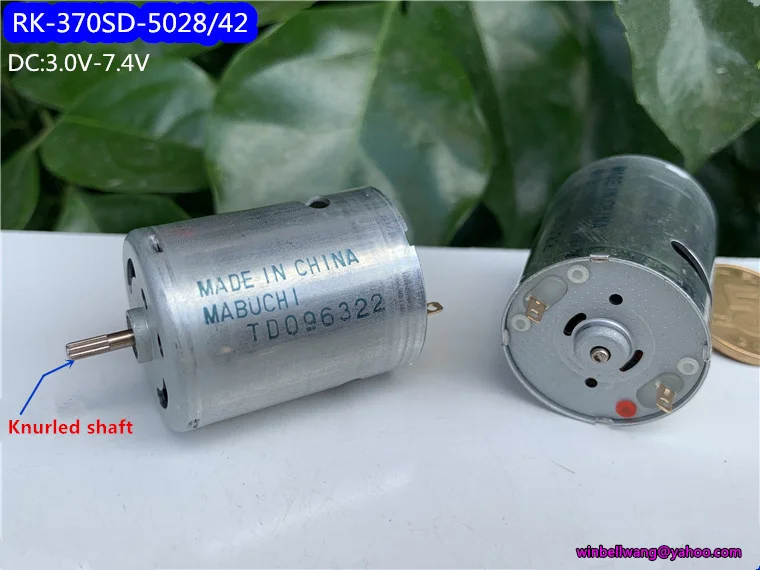 Бренд Mabuchi 24*30 мм RK-370SD микро двигатель постоянного тока TD096322 DC3V~ 7,4 В 30000 об./мин высокоскоростной карбоновый щеточный двигатель DIY