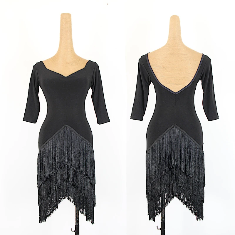 Женские костюмы для бальных танцев элегантные с бахромой взрослых